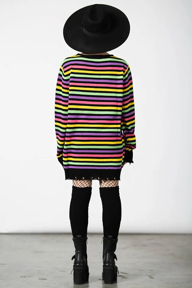 Killstar Rainbow Warrior Knit Sweater Women Sweaters