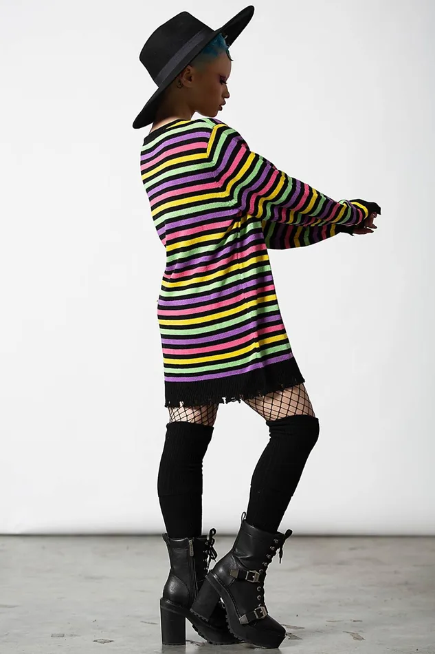 Killstar Rainbow Warrior Knit Sweater Women Sweaters