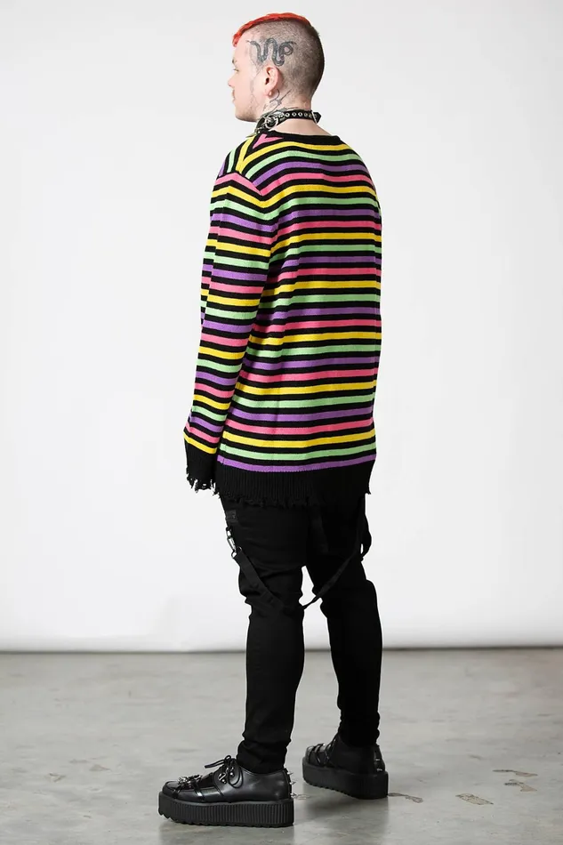 Killstar Rainbow Warrior Knit Sweater Women Sweaters