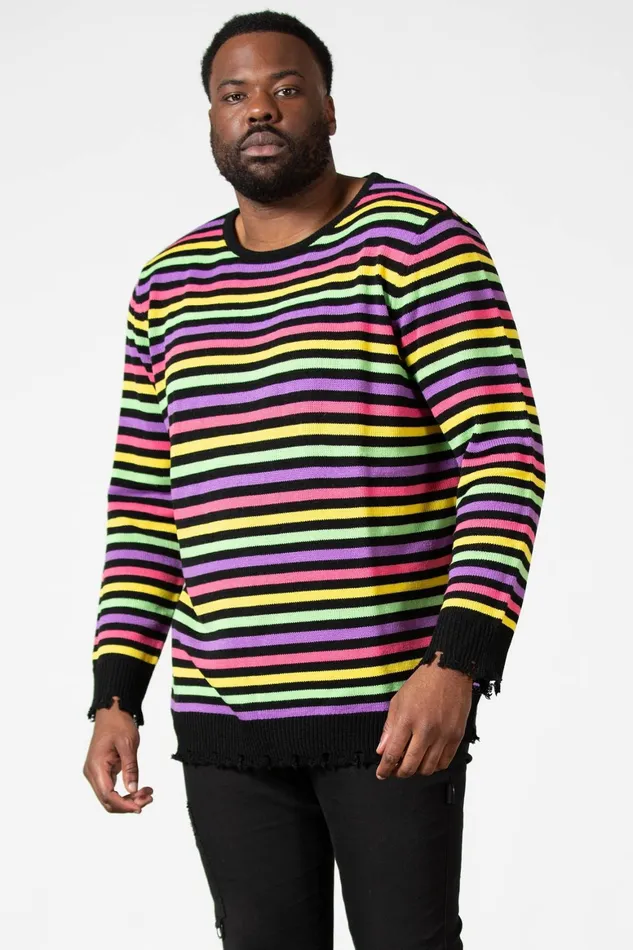 Killstar Rainbow Warrior Knit Sweater Women Sweaters