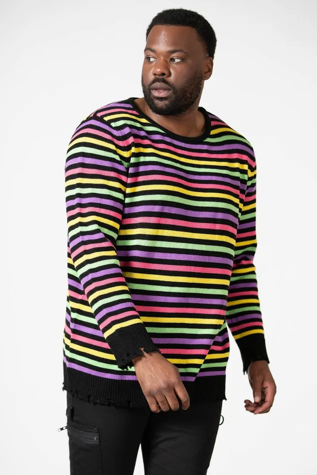 Killstar Rainbow Warrior Knit Sweater Women Sweaters