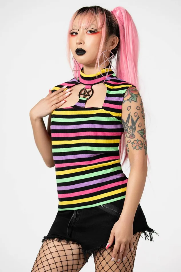 Killstar Rainbow Warrior Top Women TShirts and Vests