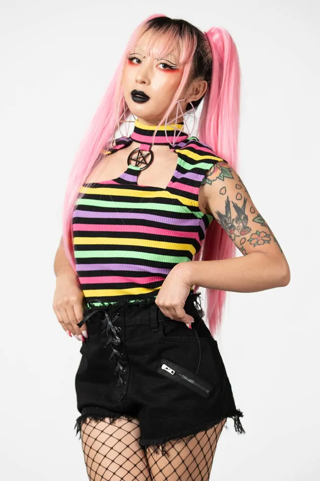Killstar Rainbow Warrior Top Women TShirts and Vests