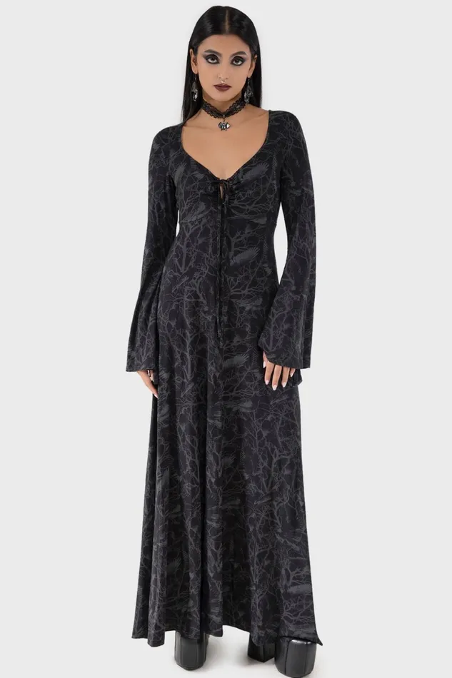 Killstar Raven Shade Dress Women Maxi