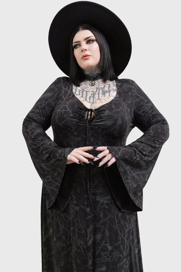Killstar Raven Shade Dress Women Maxi