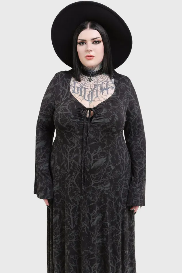 Killstar Raven Shade Dress Women Maxi