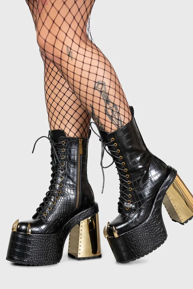 Killstar Repetilia Boots Women Platforms