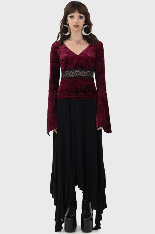 Killstar Rosethorn Top Women Long Sleeves