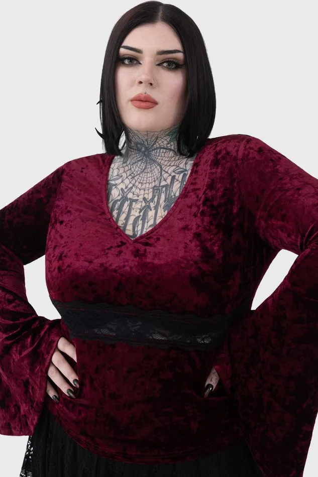 Killstar Rosethorn Top Women Long Sleeves