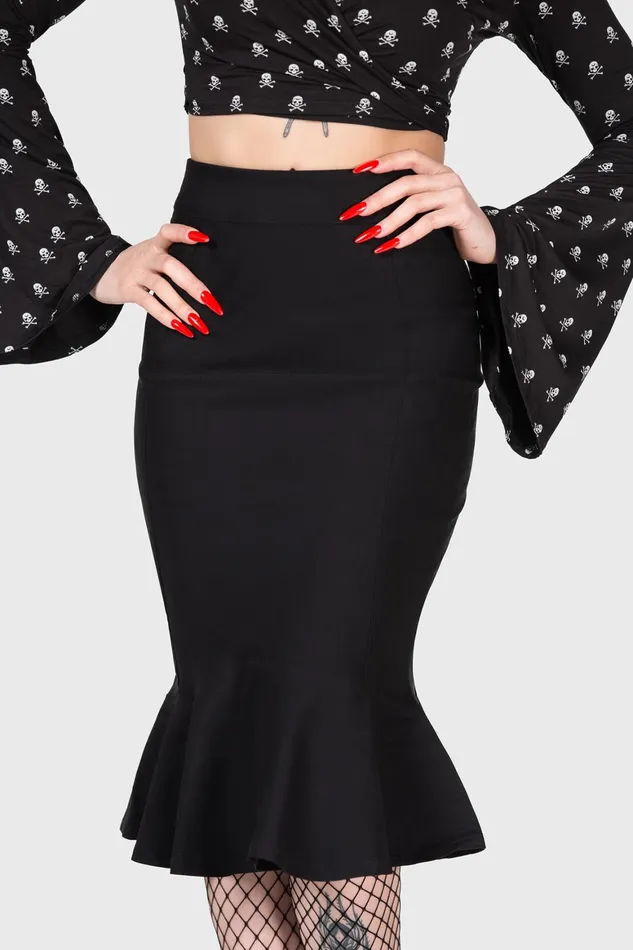 Killstar Royal Blast Skirt Women Midi Skirts