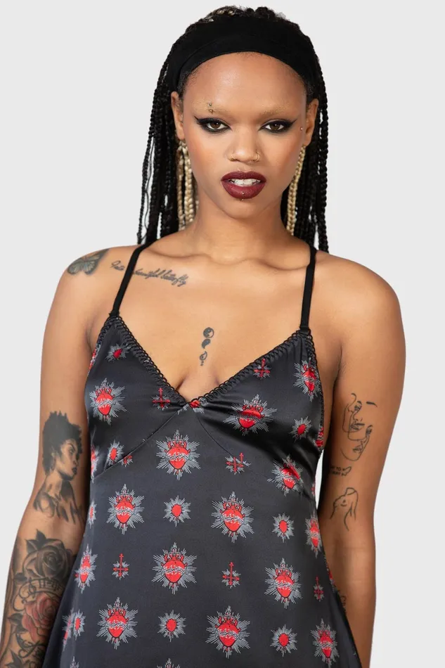 Killstar Ruby Tears Slip Dress Women Loungewear