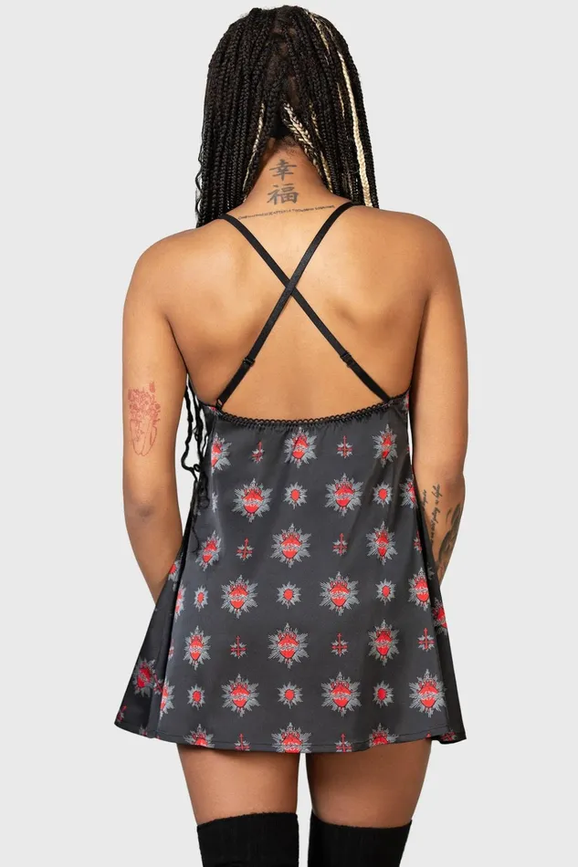 Killstar Ruby Tears Slip Dress Women Loungewear