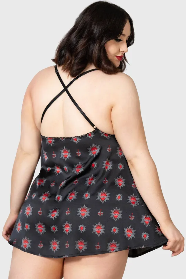 Killstar Ruby Tears Slip Dress Women Loungewear