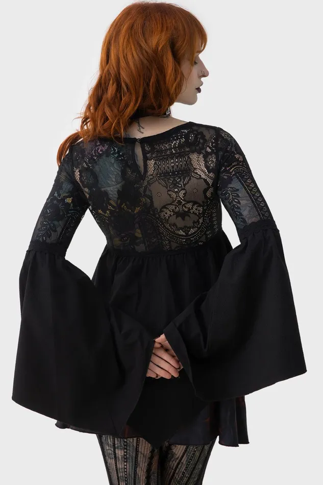 Killstar Sacred Coven Blouse Women Shirts and Blouses