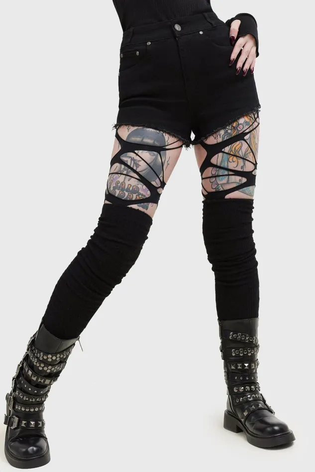 Killstar Saw Edge Shorts Women Shorts