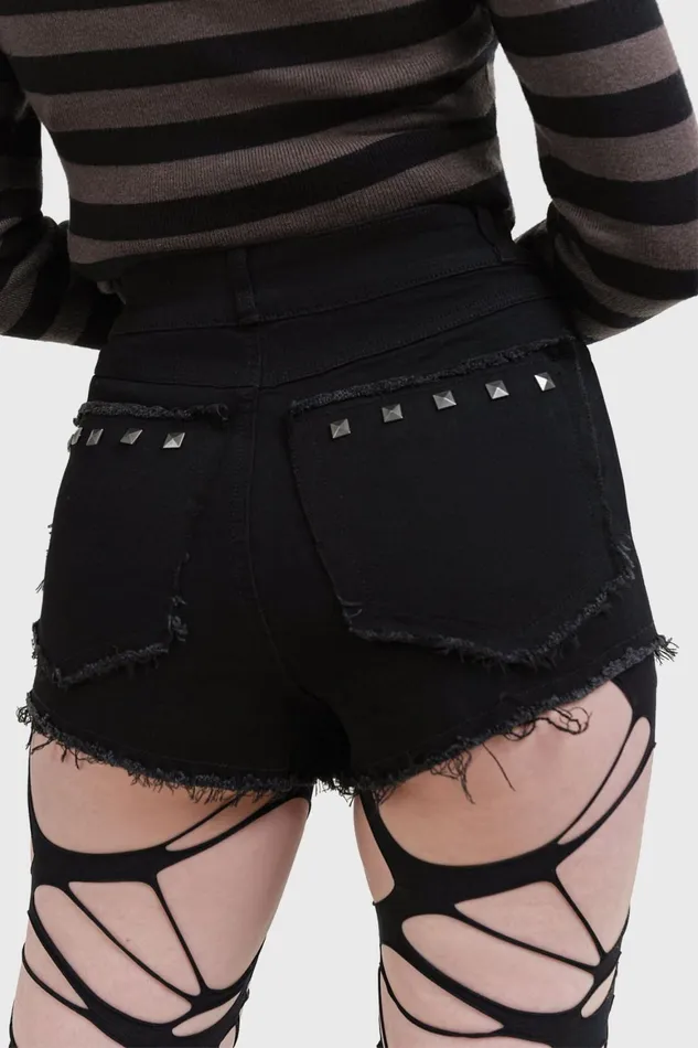Killstar Saw Edge Shorts Women Shorts