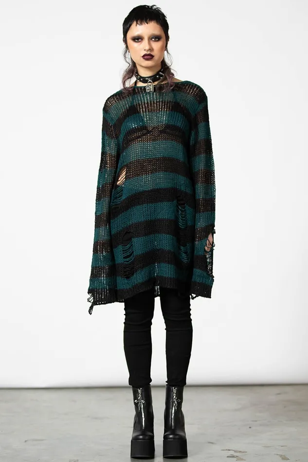 Killstar Sea Punk Knit Sweater Men Knitwear