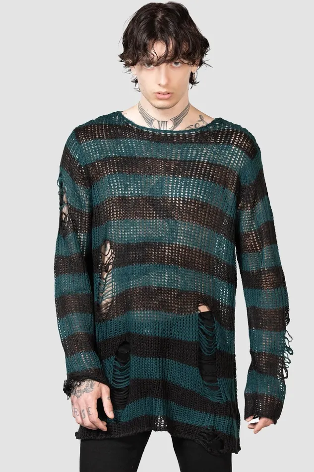 Killstar Sea Punk Knit Sweater Men Knitwear