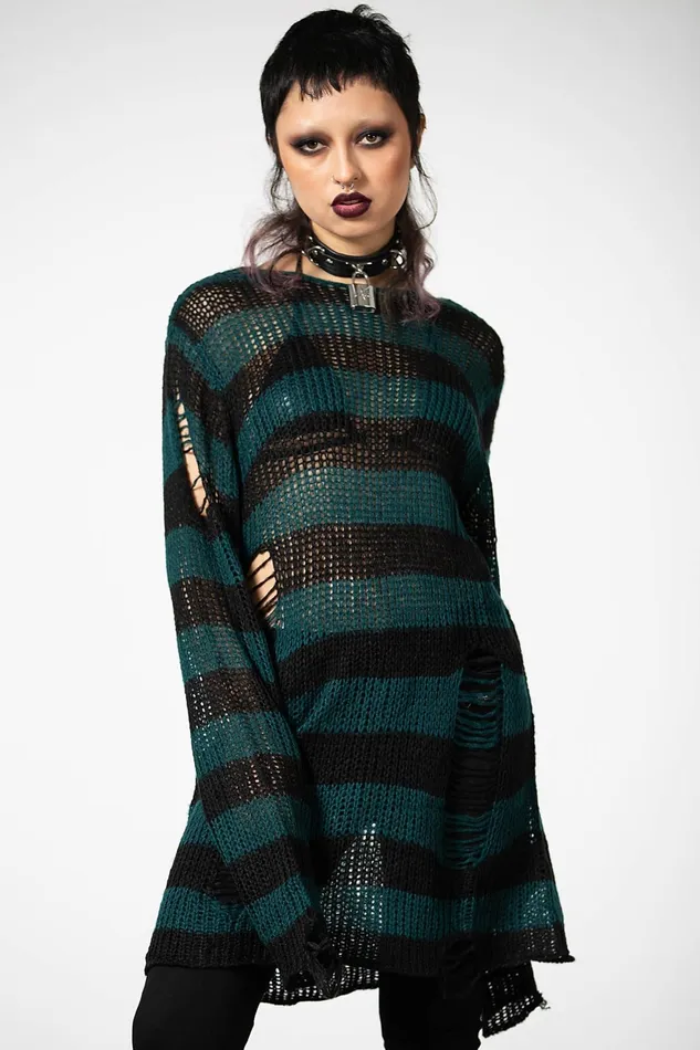 Killstar Sea Punk Knit Sweater Men Knitwear
