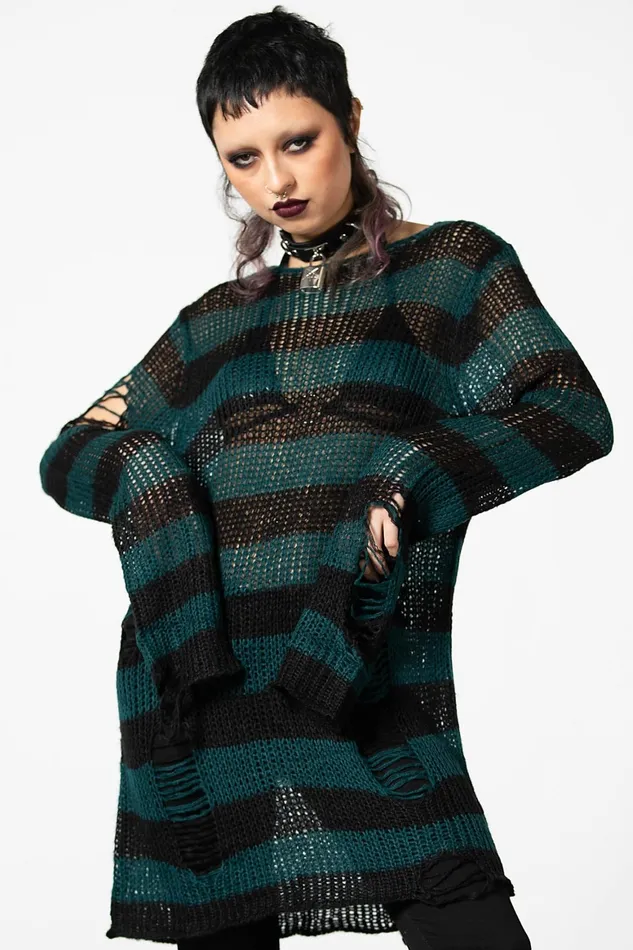 Killstar Sea Punk Knit Sweater Men Knitwear