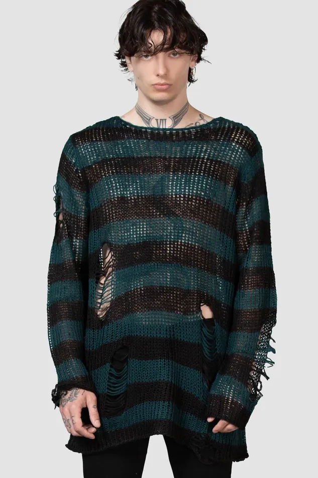 Killstar Sea Punk Knit Sweater Men Knitwear