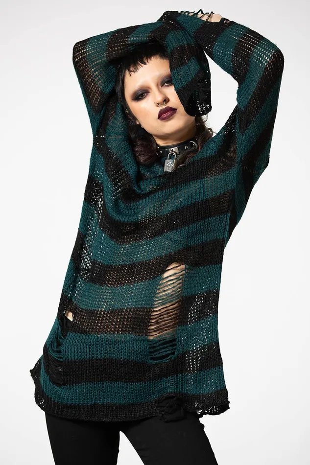 Killstar Sea Punk Knit Sweater Men Knitwear