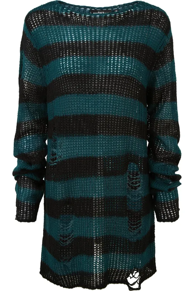 Killstar Sea Punk Knit Sweater Men Knitwear