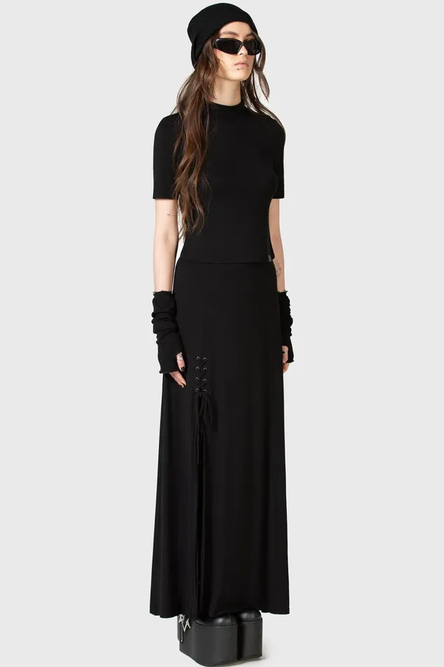 Killstar Secretly Weep Maxi Skirt Women Maxi Skirts