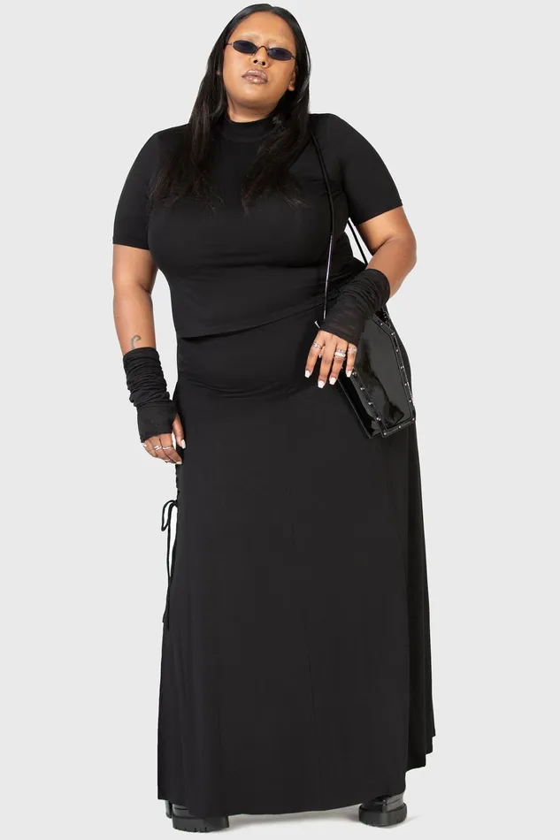 Killstar Secretly Weep Maxi Skirt Women Maxi Skirts