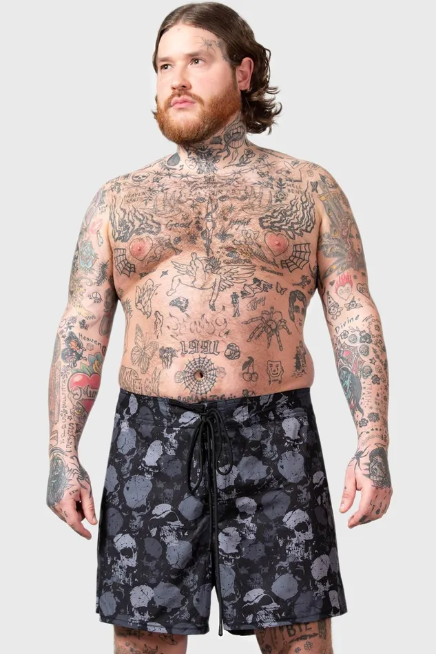 Killstar Sepulture Swim Shorts Women Swim