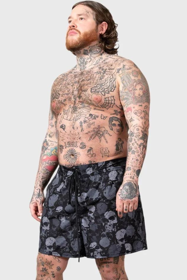 Killstar Sepulture Swim Shorts Women Swim