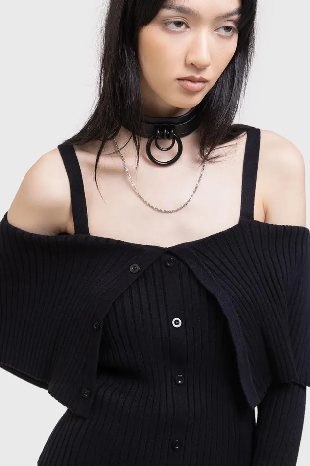Killstar Shadow Empress Knit Top Women Basics