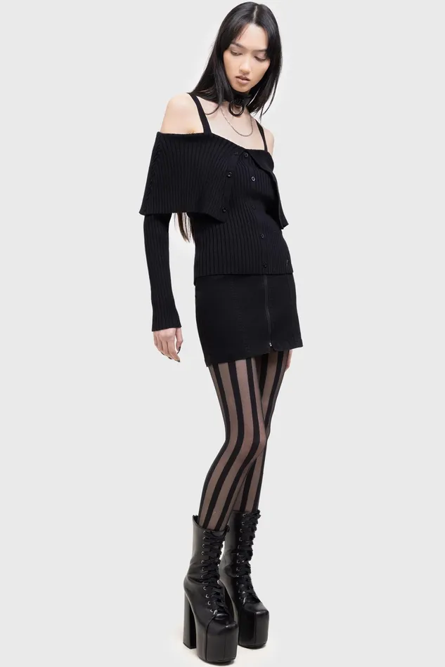 Killstar Shadow Empress Knit Top Women Basics