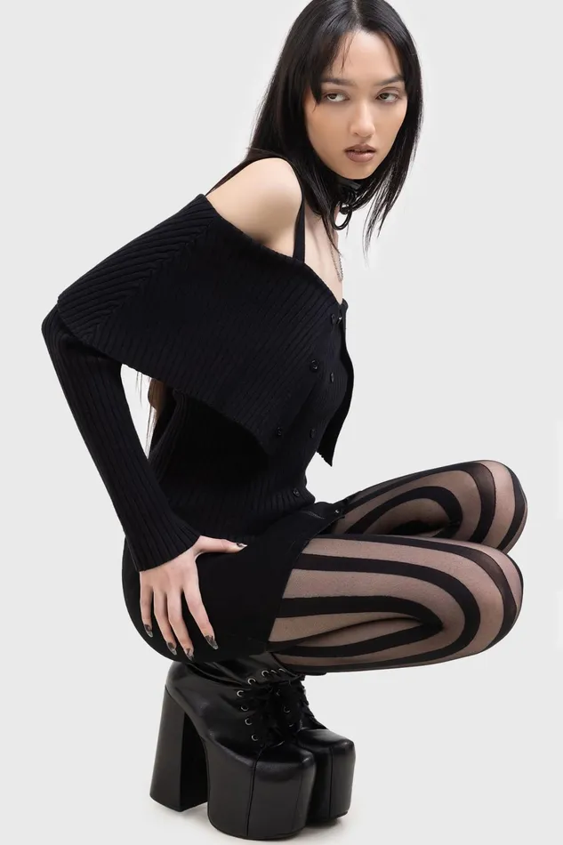 Killstar Shadow Empress Knit Top Women Basics