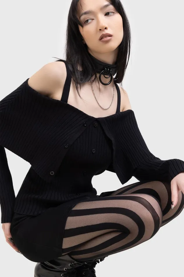 Killstar Shadow Empress Knit Top Women Basics