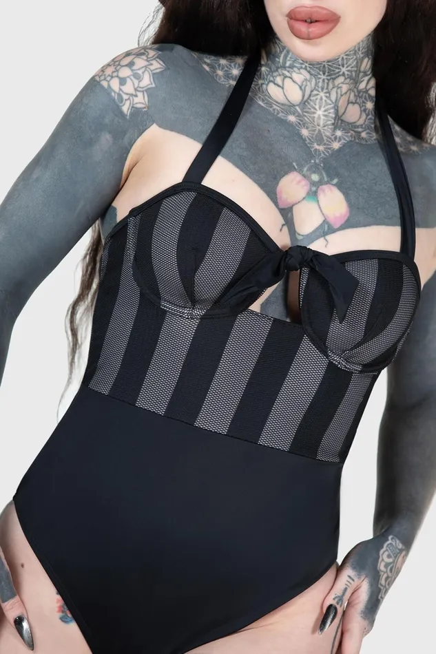 Killstar Shadow Stripe Swimsuit Women Swim