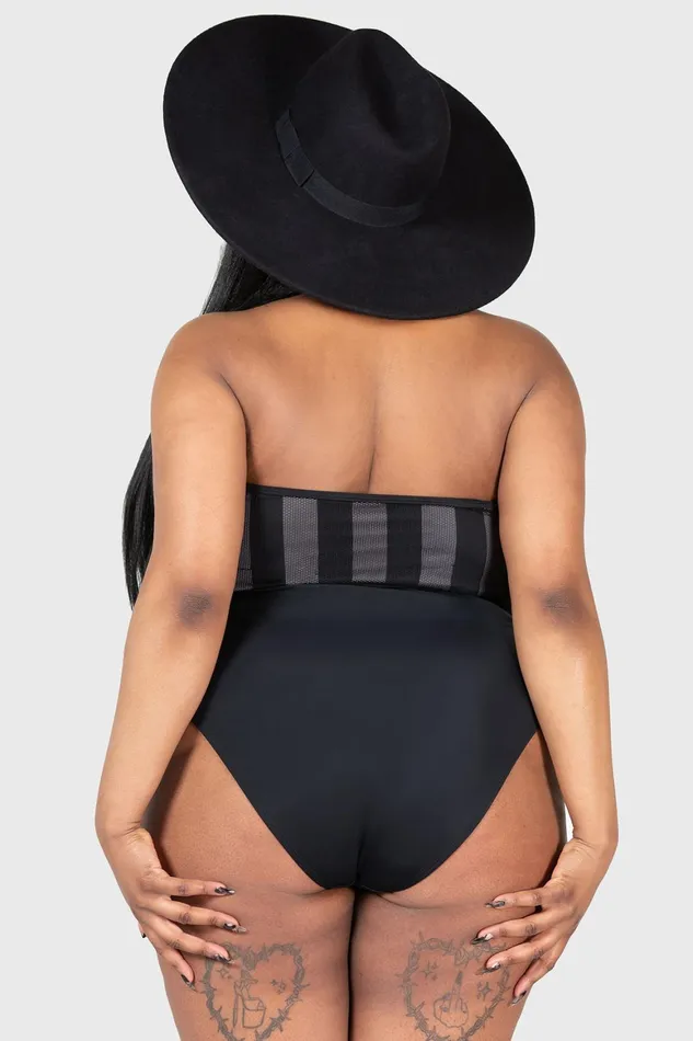 Killstar Shadow Stripe Swimsuit Women Swim