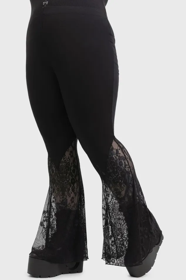 Killstar Shadowend Flares Women Trousers and Jeans