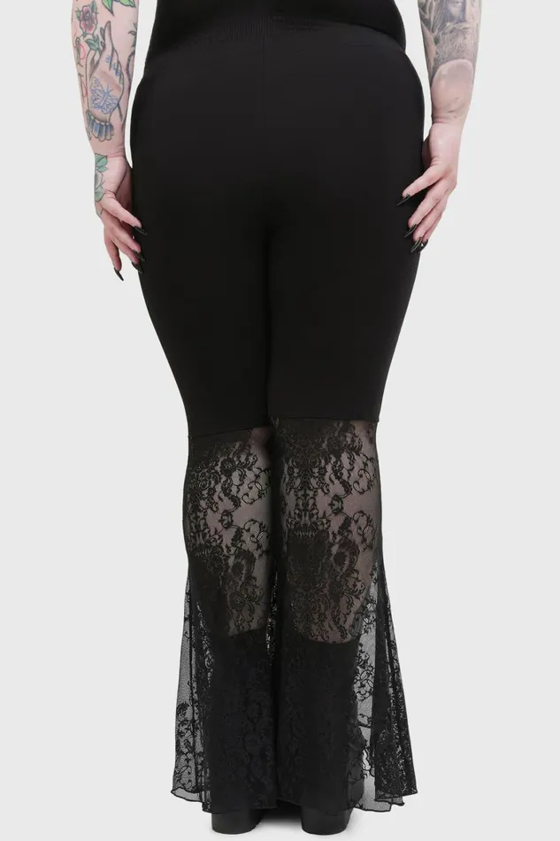 Killstar Shadowend Flares Women Trousers and Jeans