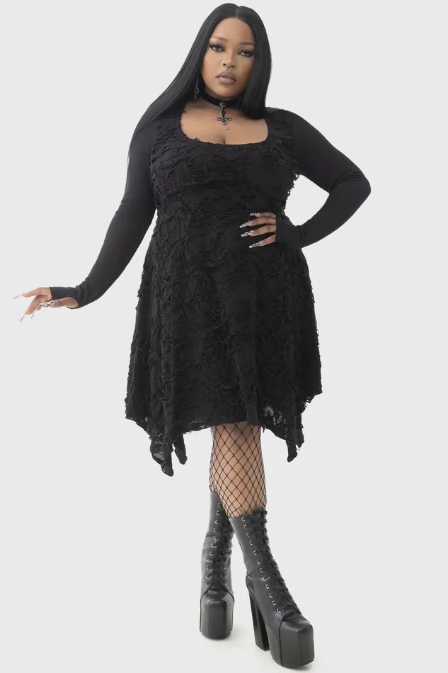 Killstar Shadows Hymn Dress Women Mini