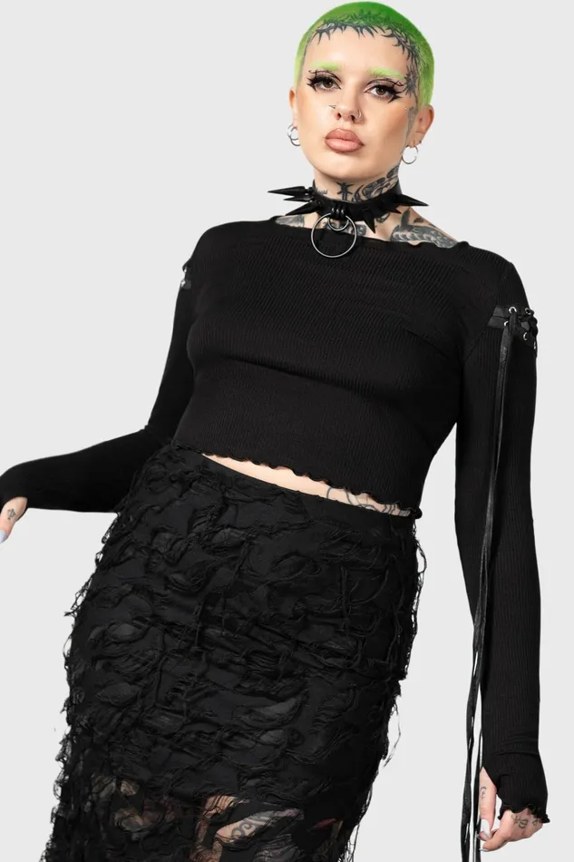 Killstar Shailagh Long Sleeve Top Women Long Sleeves