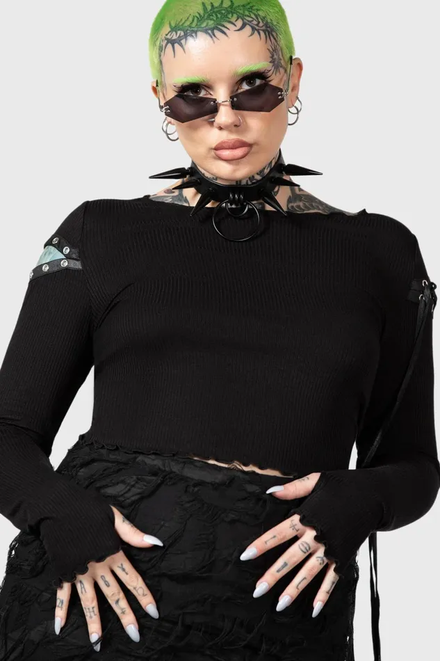 Killstar Shailagh Long Sleeve Top Women Long Sleeves