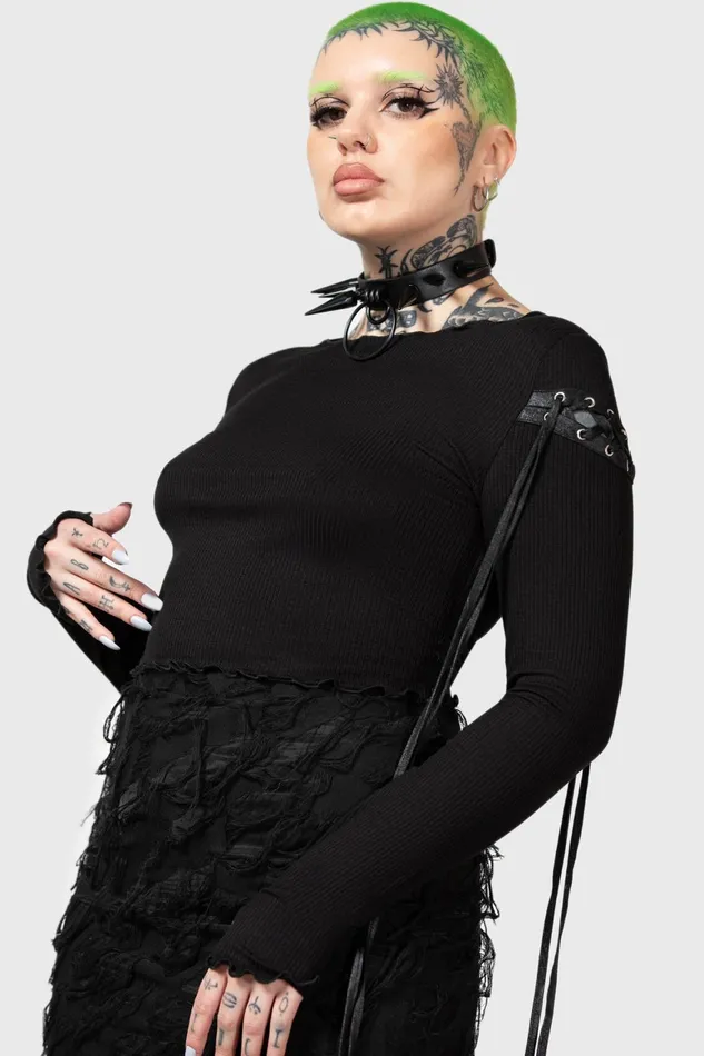 Killstar Shailagh Long Sleeve Top Women Long Sleeves