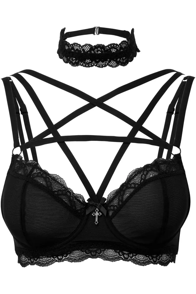Killstar She Bites Lace Bra B Women Lingerie
