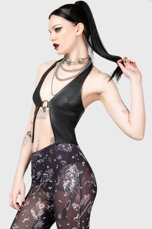 Killstar Sheenah Halter Top Women Crop