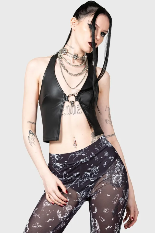 Killstar Sheenah Halter Top Women Crop