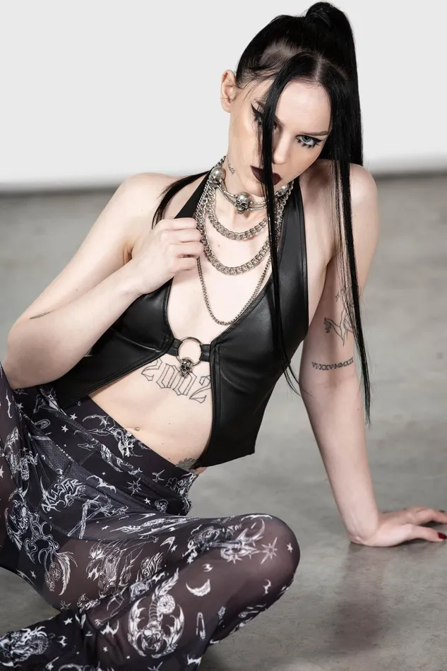 Killstar Sheenah Halter Top Women Crop