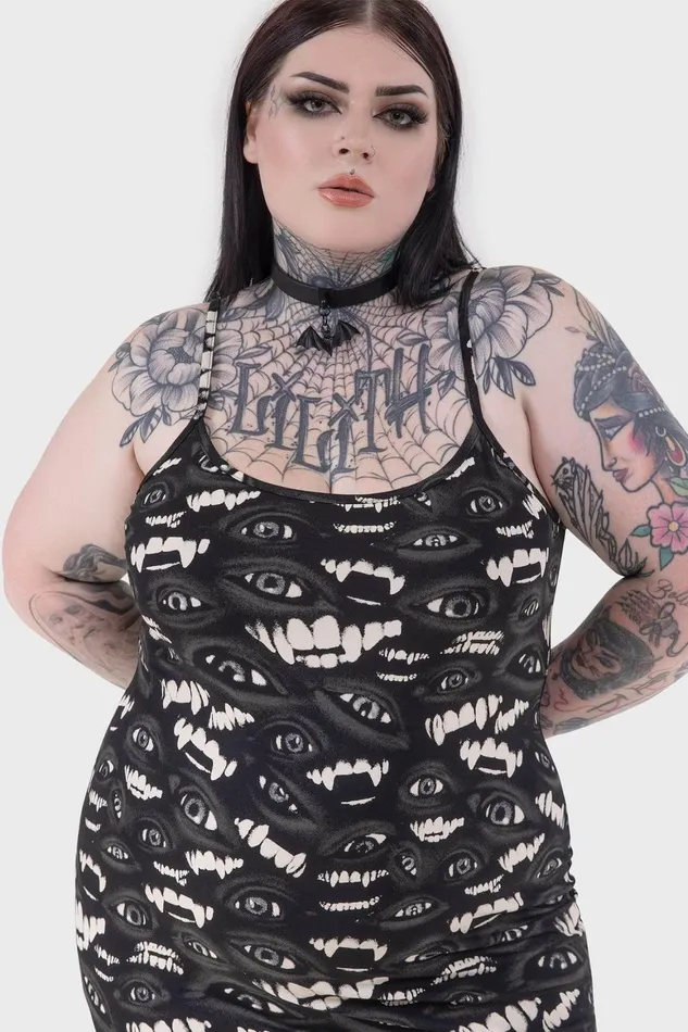 Killstar Sheer Vamp Dress Women Mini