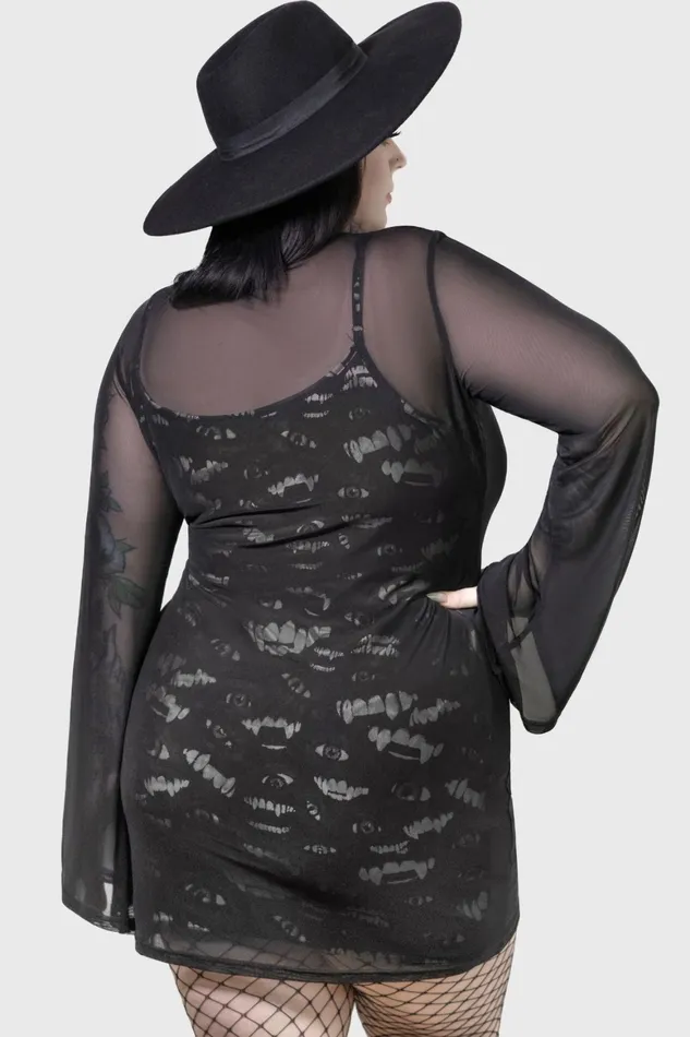 Killstar Sheer Vamp Dress Women Mini