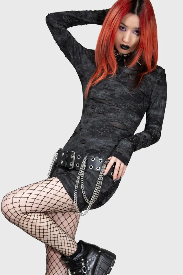 Killstar Shows Over Bodycon Dress Women Mini